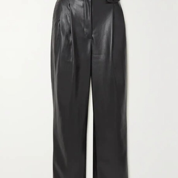 The Frankie Shop - Pernille Faux Leather Straight-leg Pants - Black - Medium - Picture 1 of 8